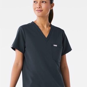 Figs Women’s Dark Harbor Blue V-Neck Medical Scrub Top